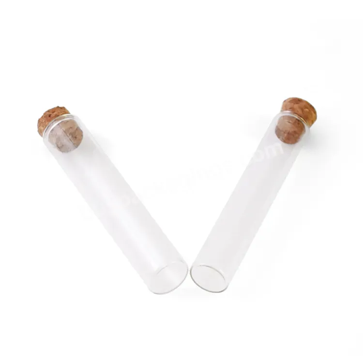 22mm Diameter Glass Tube With Child Resistant Lids Cork Lids White Gold Silver Anti-skid High Quality