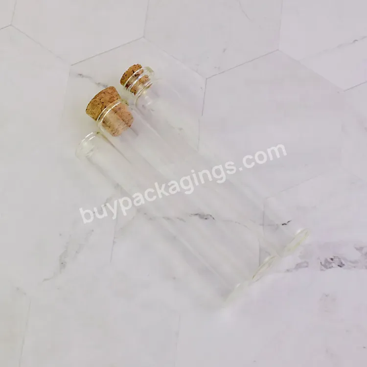 22mm Diameter Glass Tube With Child Resistant Lids Cork Lids White Gold Silver Anti-skid High Quality