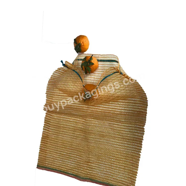 23*53cm Packing 10kg Vegetable Pe Raschel Expandable Mesh Bag For Vegetables