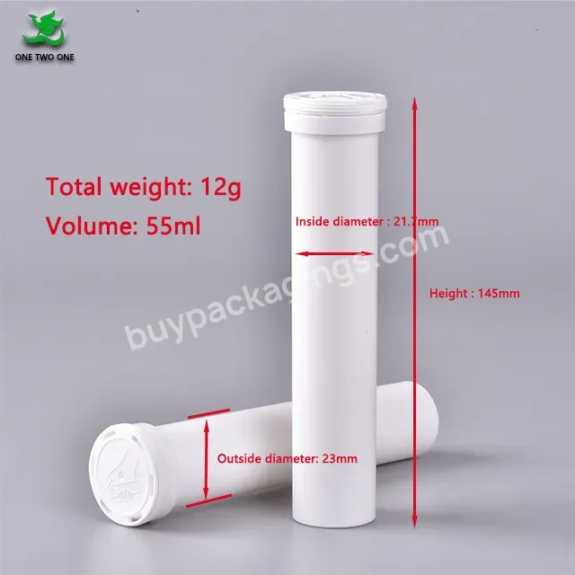 23x145mm Effervescent Vitamin Tablet Tube Bottles Pp Bottles Effervescent Bottle With Heated Printing