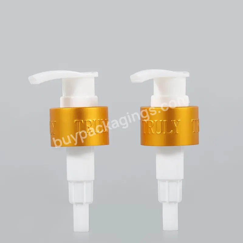 24 28 410 Pp Alumina Gold Plastic Cosmetic Bottle Cap Dispenser Screw Lock Lotion Pump