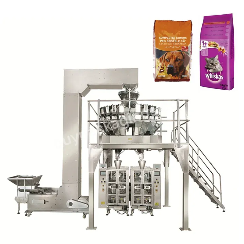 24 Heads Weigher High Speed Pillow Bag Packaging Machinery Vertical Granule Double Bagger Packing Machine