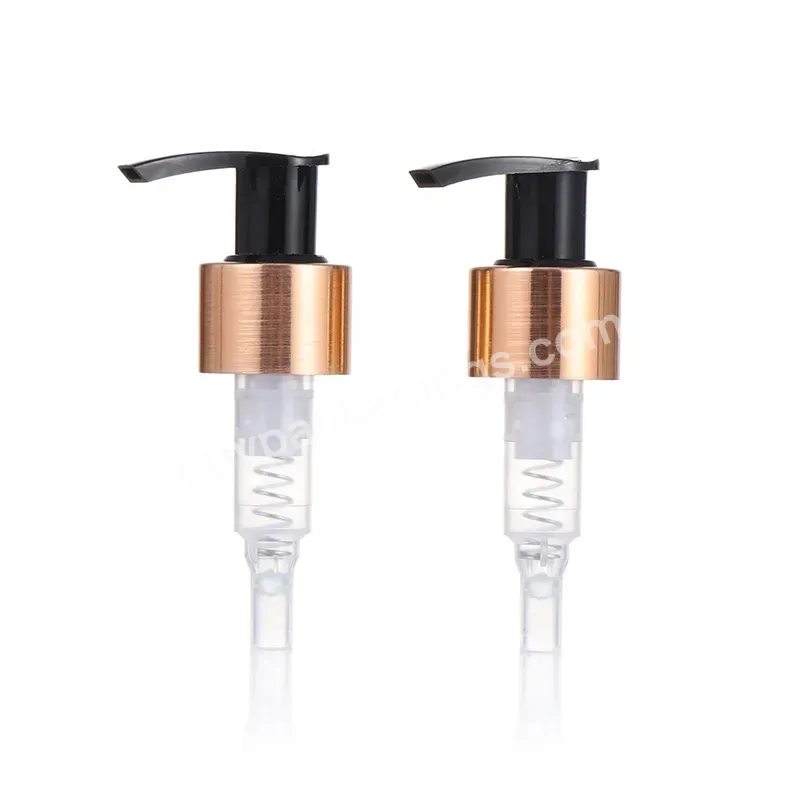 24/410 28/410 Custom Gold Twist Aluminum Collar Silver Soap Dispenser Lotion Pump For Bottle Using