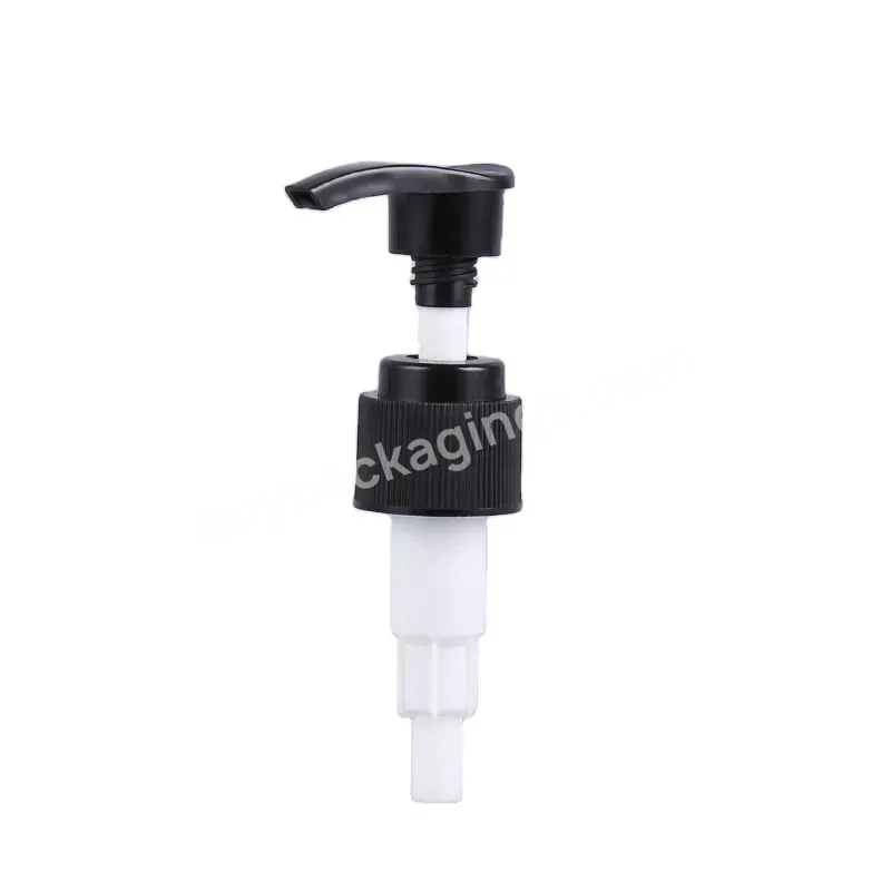 24/410 28/410 Ribbed Black Plastic Screw Lock Lotion Pump Hand Pressure Dispenser