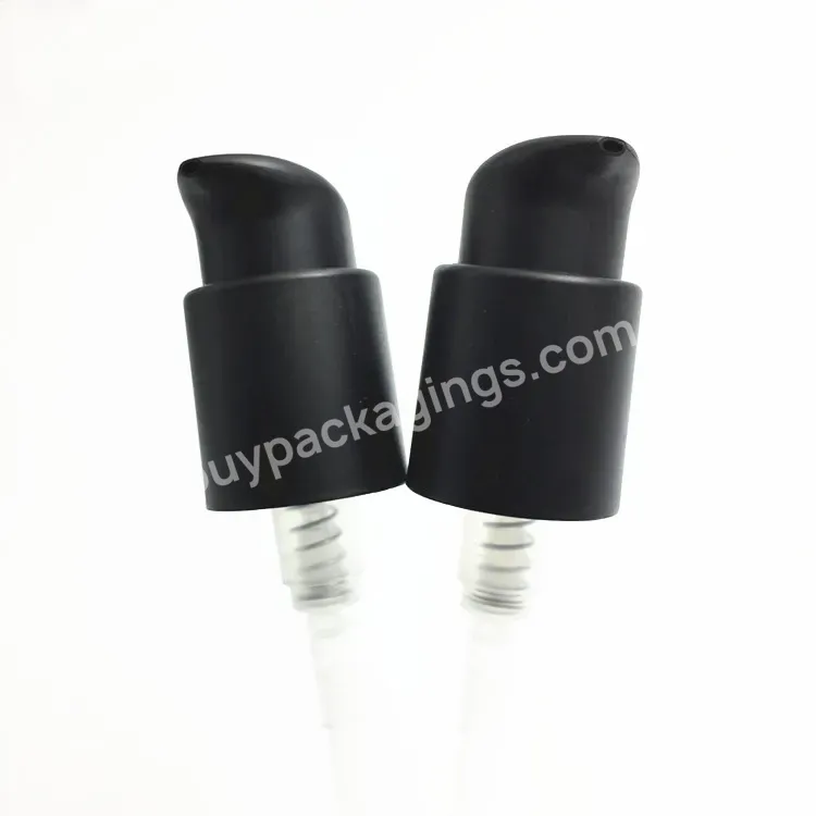 24/410 Black Double Wall Cosmetic Bottle Pp Black Treatment Pump Plastic Cream Pump