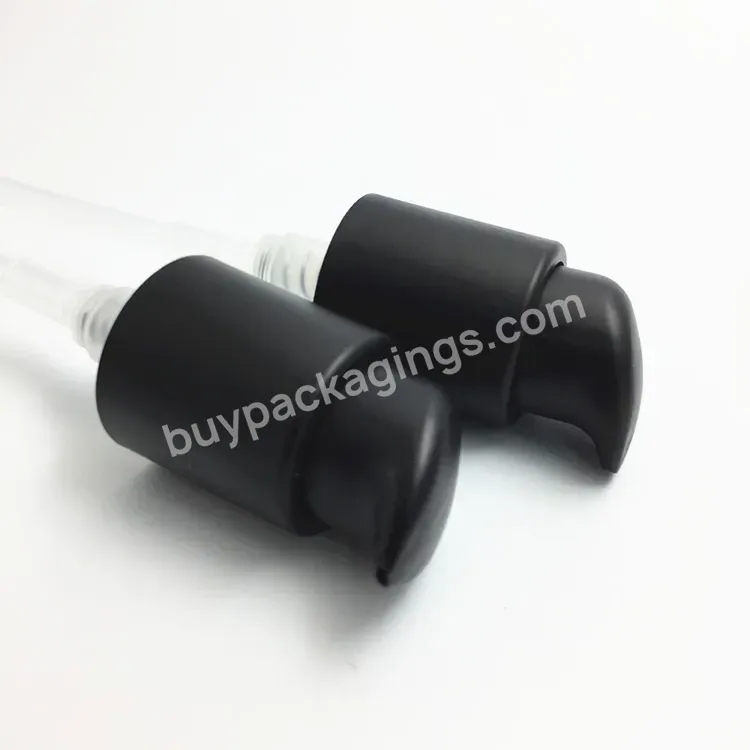 24/410 Black Double Wall Cosmetic Bottle Pp Black Treatment Pump Plastic Cream Pump