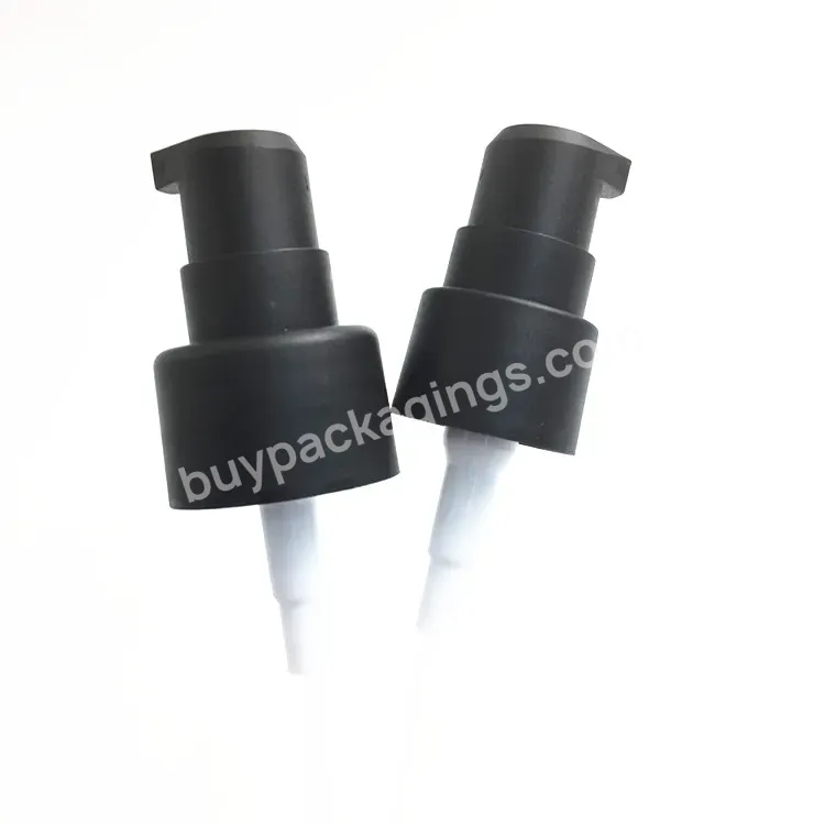 24/410 Matte Black Cosmetic Serum Cream Dispenser Pump With Over Cap