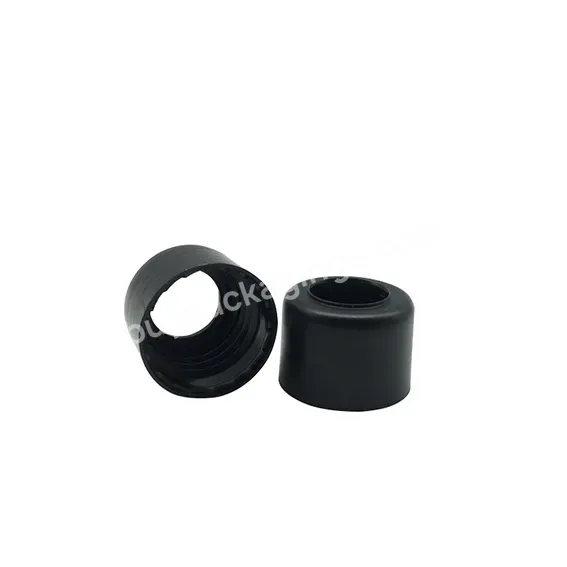 24/410 Matte Black Frosting Plastic Pp Reed Diffuser Cap With Hole For Diy Aroma Bottles