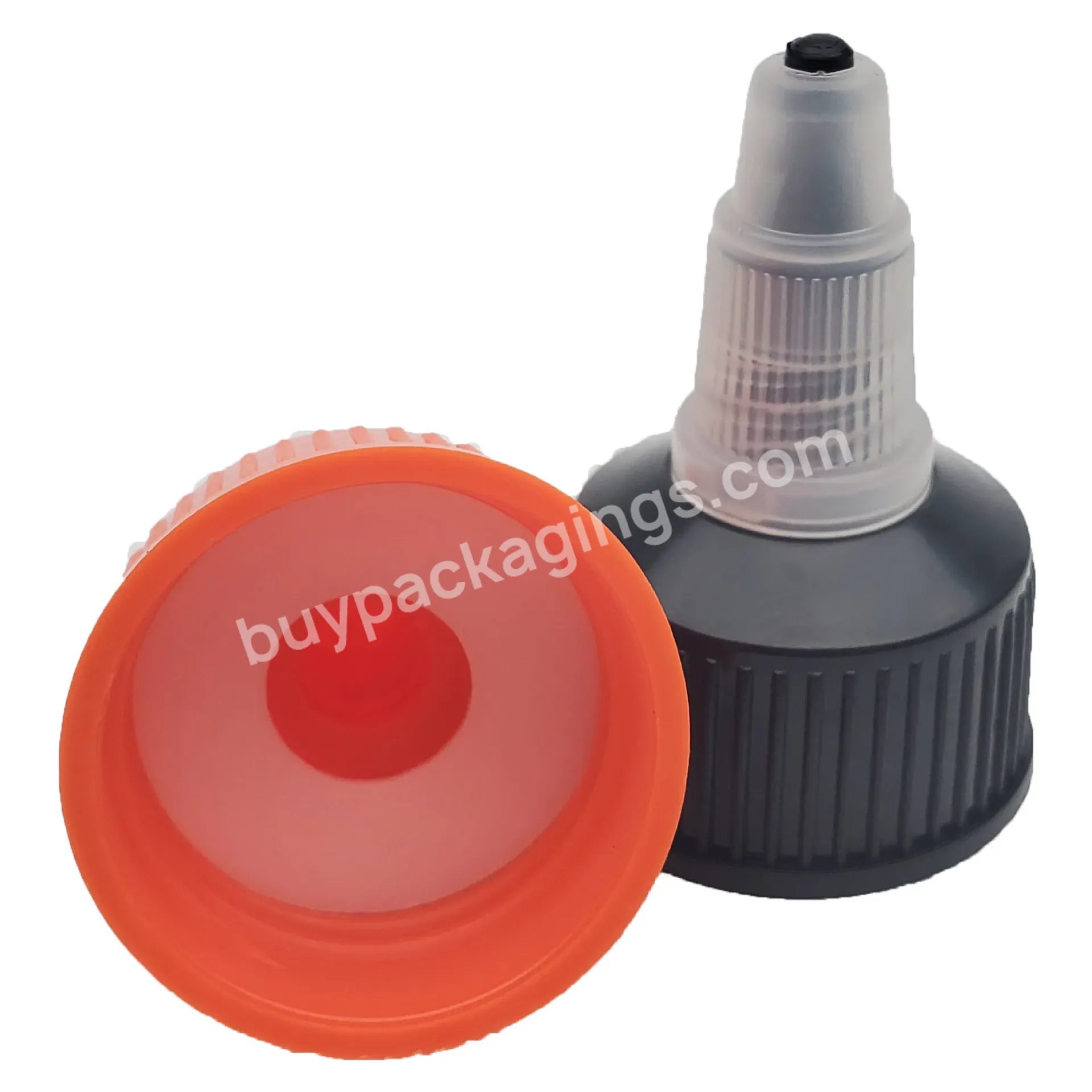 24/410 Plastic Pp Ribbed Pointed Mouth Twist Off Up Screw Cap