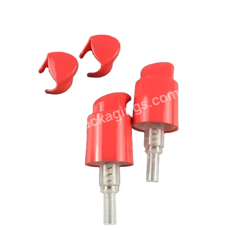 24/410 Plastic Red Treatment Pump Small Over Cap Cream Pump Spray Nozzle Pumps Cream Pump