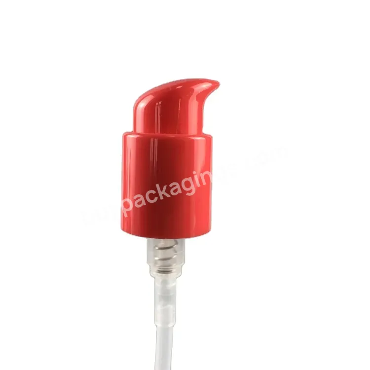 24/410 Plastic Red Treatment Pump Small Over Cap Cream Pump Spray Nozzle Pumps Cream Pump