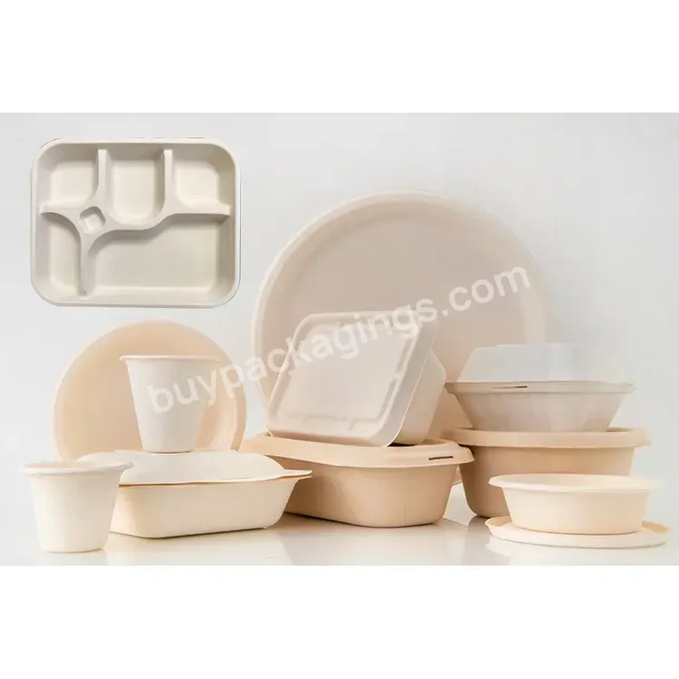 24cm 600ml Biodegradable To Go Containers Food Tub Eco Friendly Disposable Sugarcane Fiber Bagasse Meal Pulp Lunch Box With Lid - Buy Bagasse Food Box To Go Lunch,Bagasse Boxes 24cm,Sugarcane Fiber Lunch Box.