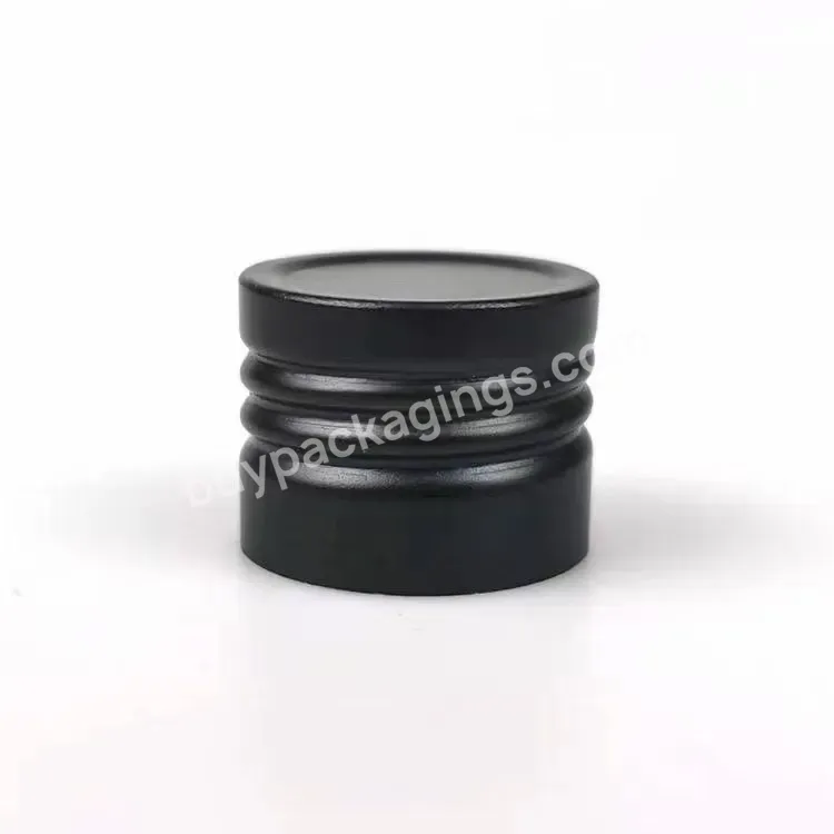 24mm Black Metal Screw Lid For Perfumer Aluminum Bottle