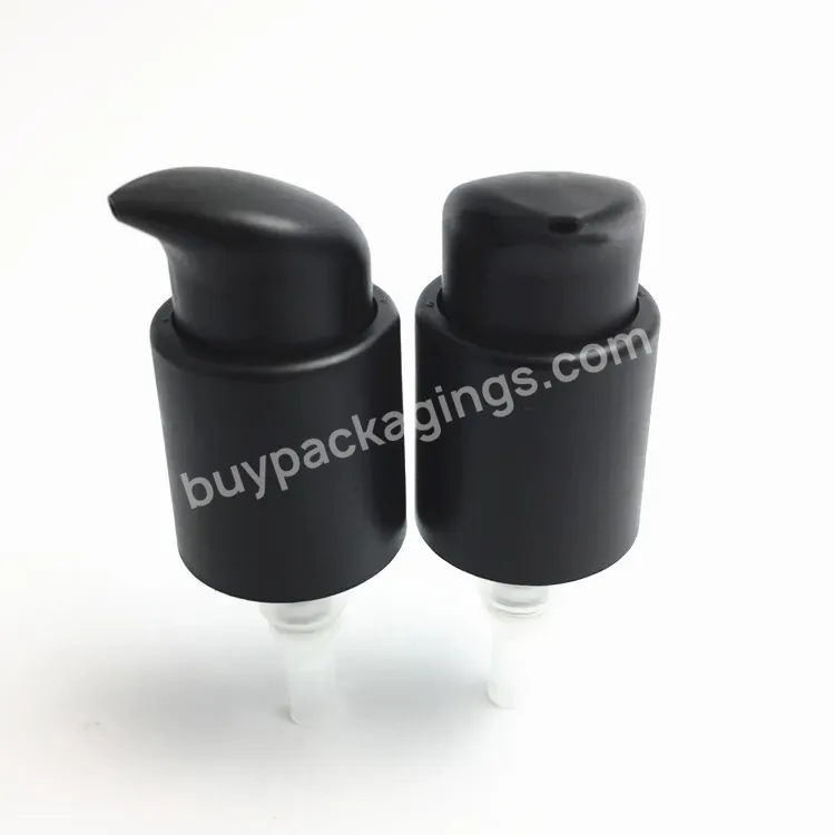 24mm Matte Black Pp Smooth Plastic Cream Treatment Pump For Serum Bottle