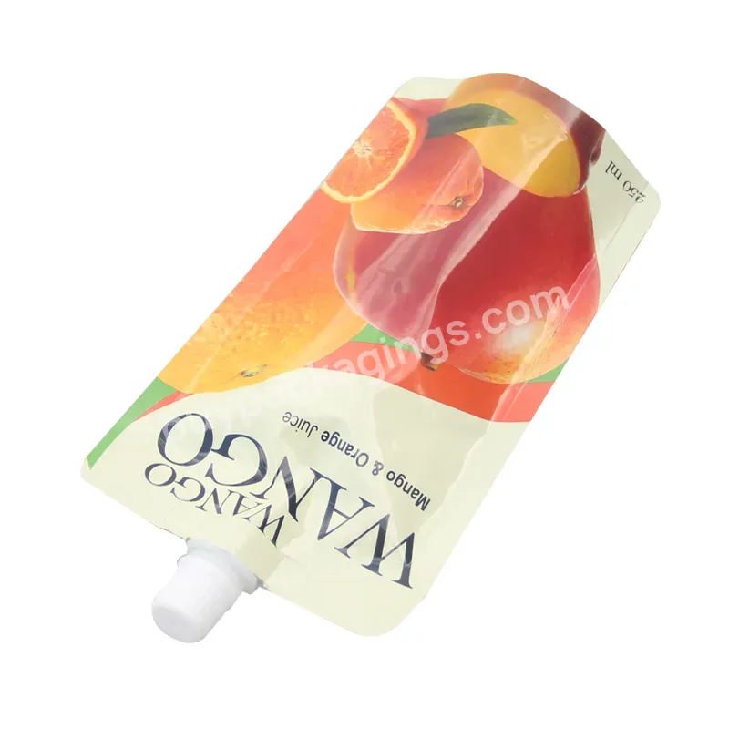 250 Ml 100 Ml Hot Sale Aluminum Foil Custom Fruit Juice Beverage Pouch Bag Bib 5l Flat Plastic Wine Pouch Bag With Spout Tap