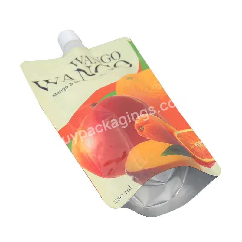 250 Ml 100 Ml Hot Sale Aluminum Foil Custom Fruit Juice Beverage Pouch Bag Bib 5l Flat Plastic Wine Pouch Bag With Spout Tap