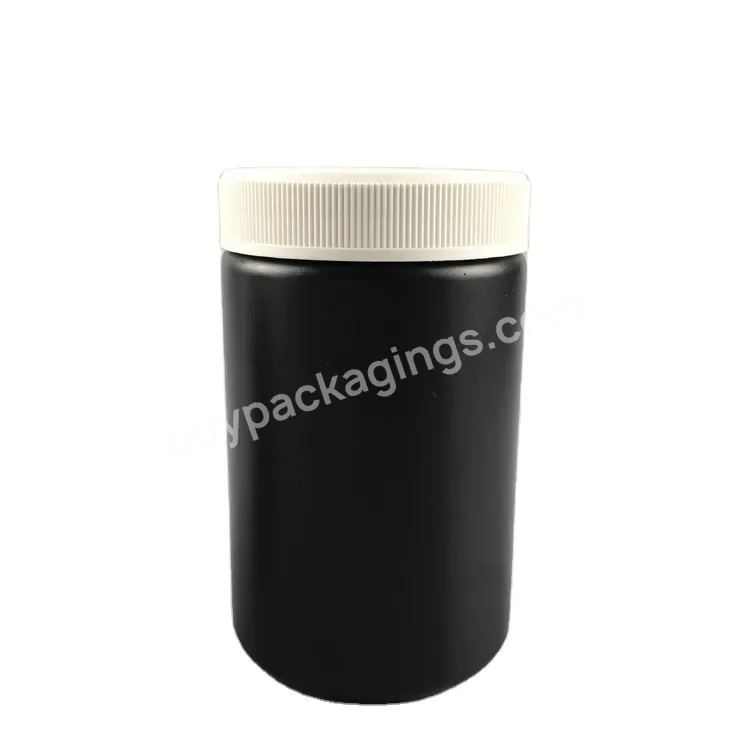 250 Ml Black Pe Plastic Pills Bottle Plastic Capsule Jars With Lids Hdpe Plastic Empty Pills Bottle With Screw Cap