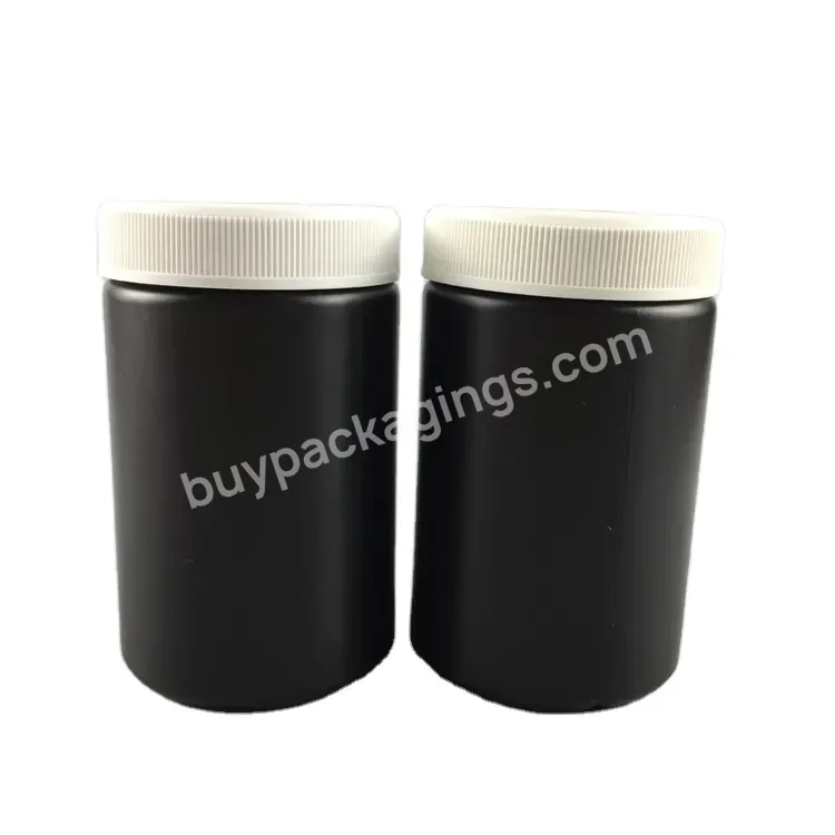 250 Ml Black Pe Plastic Pills Bottle Plastic Capsule Jars With Lids Hdpe Plastic Empty Pills Bottle With Screw Cap