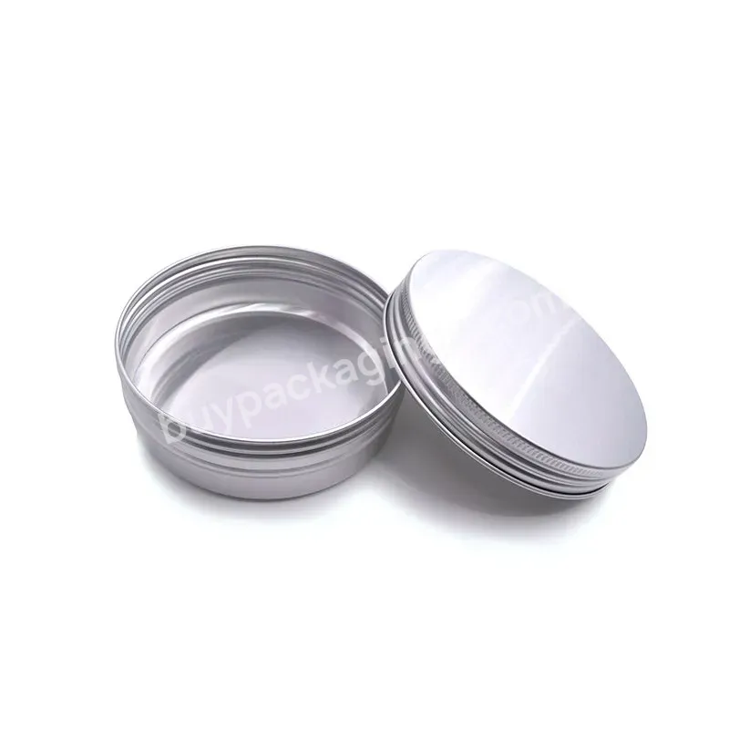 250 Ml Moon Cake Biscuit Snack Candy Tea Cookie Metal Container Aluminum Can With Lid Silver Round Shape Aluminum Tin Can
