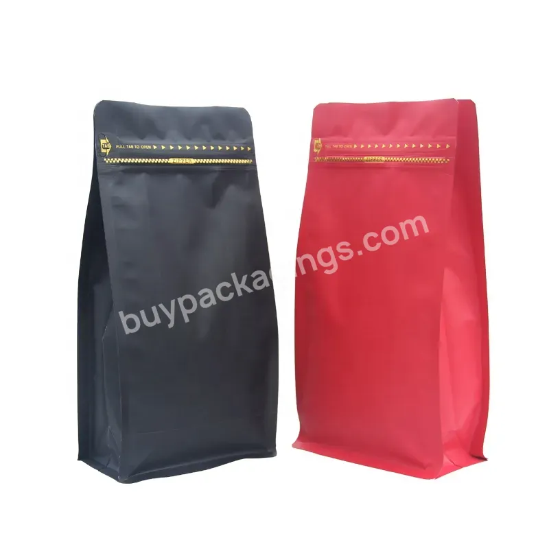 250g 500g 1000g Eco Friendly High Quality Pouches Ziolock Stand Up Speciality Organic Box Bottom White Coffee Foil Bag