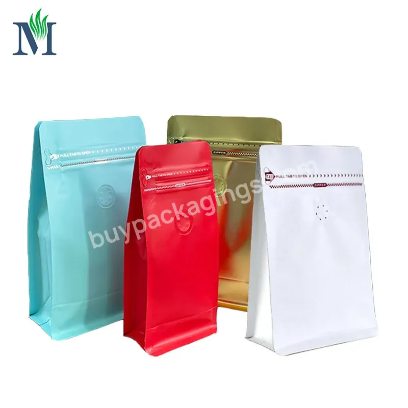 250g 500g 1kg Food Grade Custom Printed Flat Bottom Coffee Bag Packaging With Valve Vent - Buy Flat Bottom Coffee Bag,Roasted Coffee Bag,Plastic Zipper Bag Packaging.