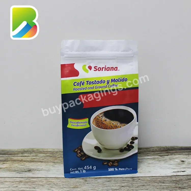 250g Wholesale Custom Printed Black Side Gusset Stand Up Pouch Ziplock With Valve Zipper Flat Block Bottom Coffee Packaging Bag