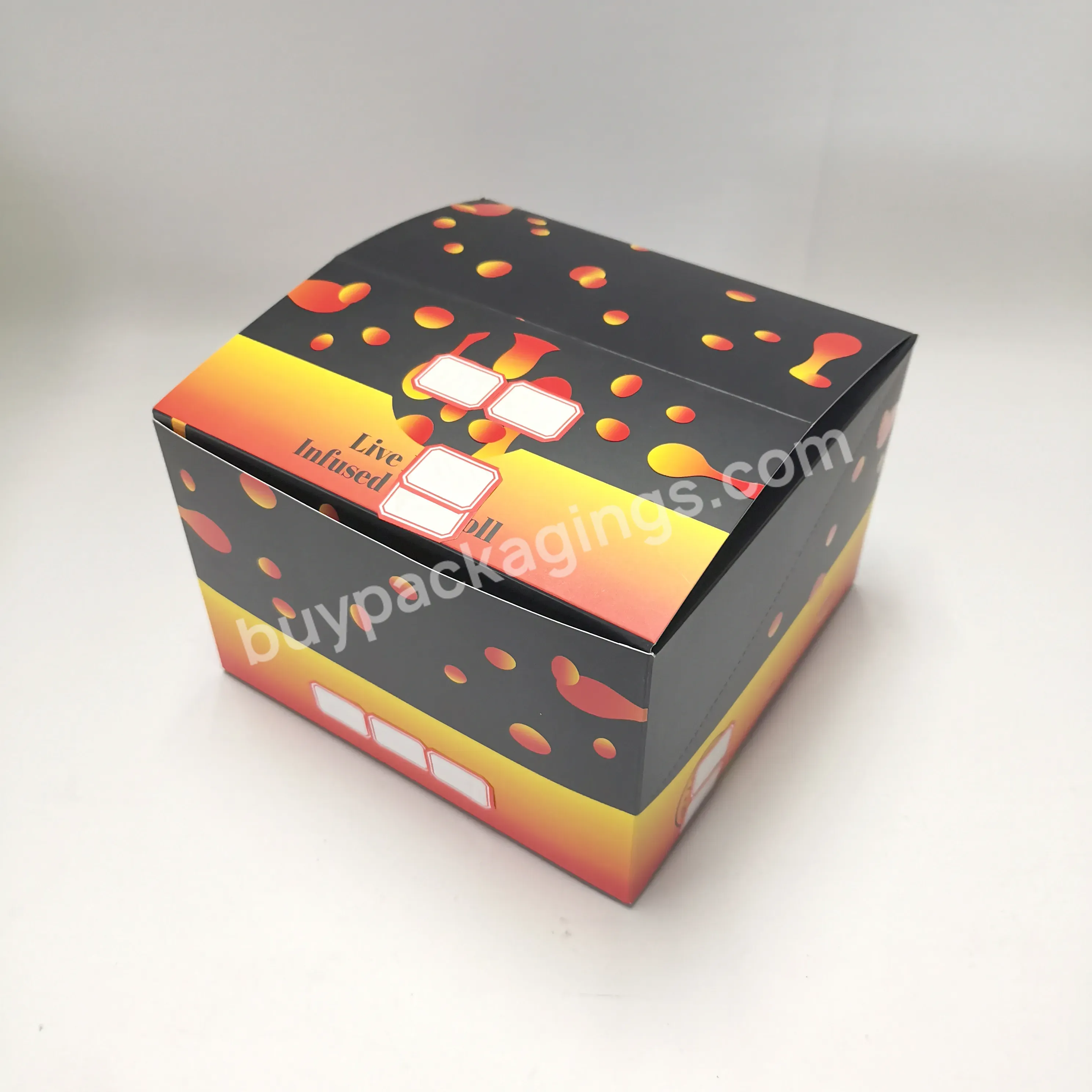 250gsm 300gsm 350gsm 500gsm Custom Printing Fold Cardboard Paper Box With Flip Top Gift Box