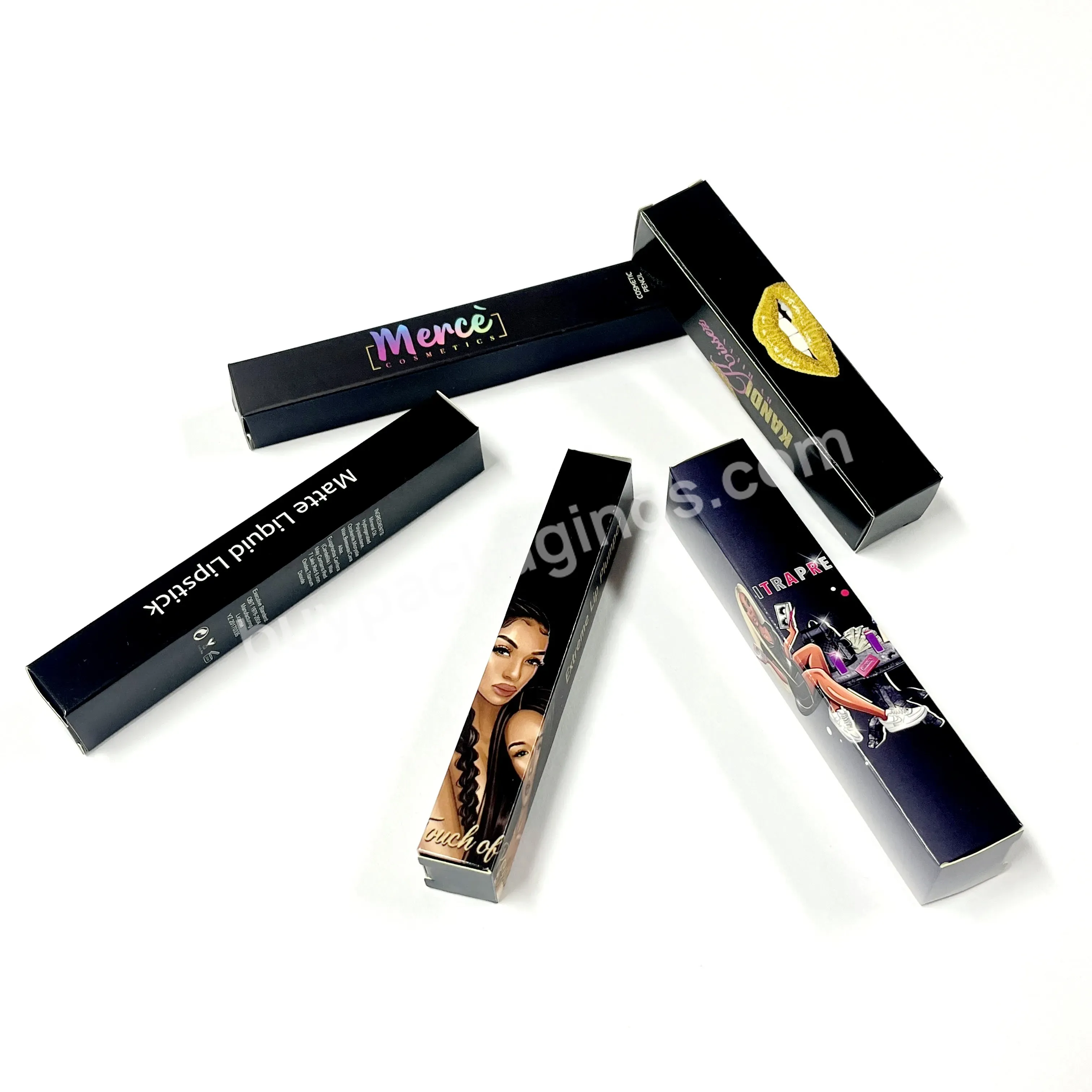 250gsm White Paper Cosmetics Box Custom Company Logo For Empty Lipstick Box Packaging