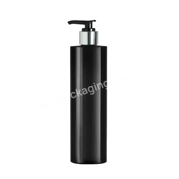 250ml 500ml 1000ml Empty Pet Black Hair Oil Liquid Soap Bottles Round Plastic Shampoo Dispenser Bottle