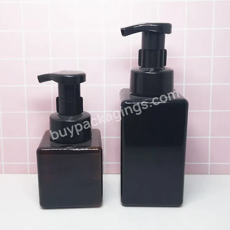 250ml 500ml White Purple Foamsing Liquid Soap Bottles Empty Frosted Nude Matte Plastic Square Foam Pump Bottle Black