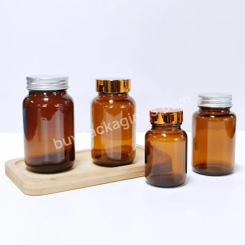 250ml 500ml Wide Mouth Amber Pharmaceutical Medical Glass Bottle 100ml 150ml 200ml With Plastic Lids Glass Bottle