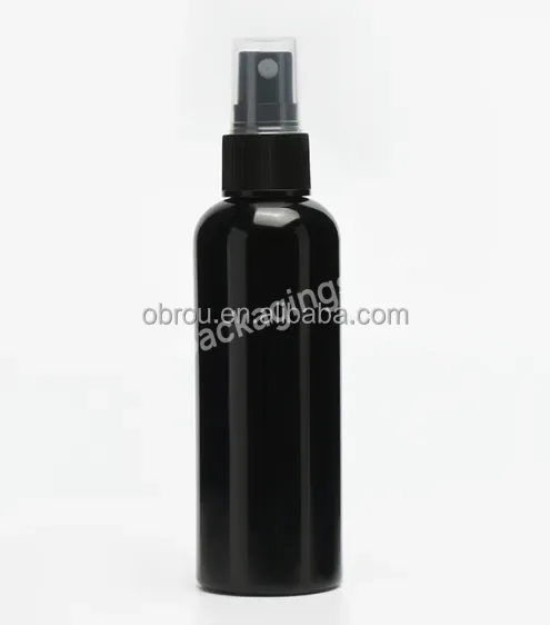 250ml 8oz Recycled Cosmetic Acrylic Spray Bottle Empty Round Mini Plastic Black Pet Spray Bottle