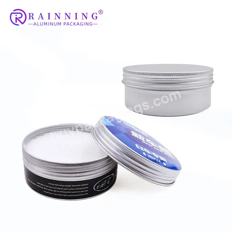 250ml Aluminum Jar With Screw Lid Silver Color Round Shape Metal Packaging Hair Wax Cosmetic Container Candle Tins With Lid 8oz