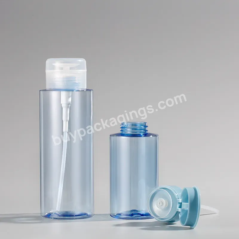 250ml Empty Pet Skin Care Packaging Bottle Makeup Remover Water Bottle Flat Pet Bottle With Screw Cap