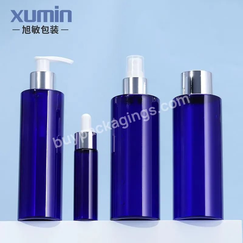 250ml Mist Spray Bottle Blue Plastic Dropper Bottle 30ml Wholesale Spray Face Toner Bottle For Blue Packaging