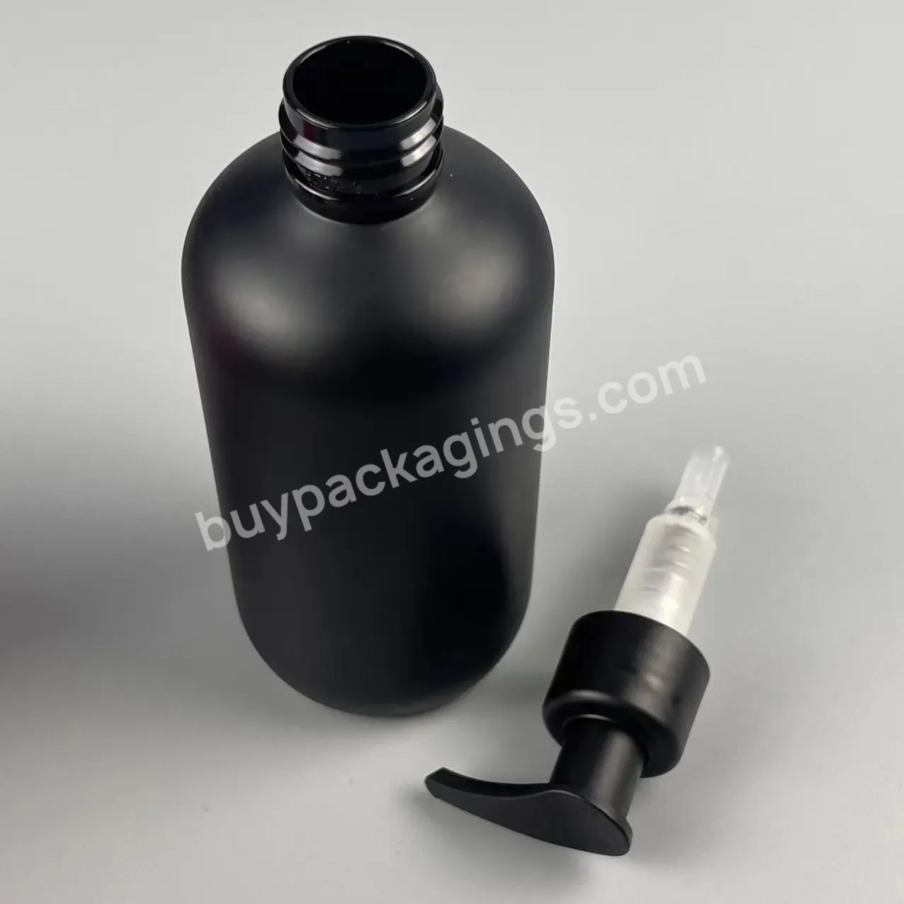 250ml Oem Empty Round Boston Pet Bottle Custom Color Plastic Shampoo Bottle Manufacturer/wholesale