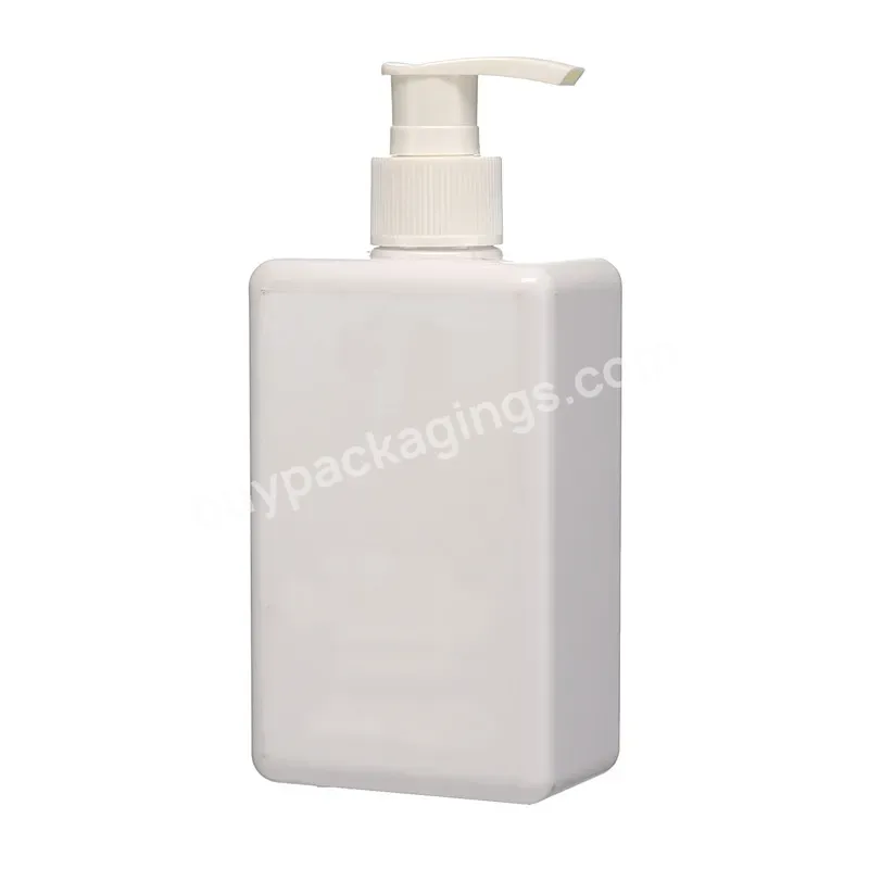 250ml Rectangular Plastic Pet White Lotion Bottle With Twist Up Lock Pump