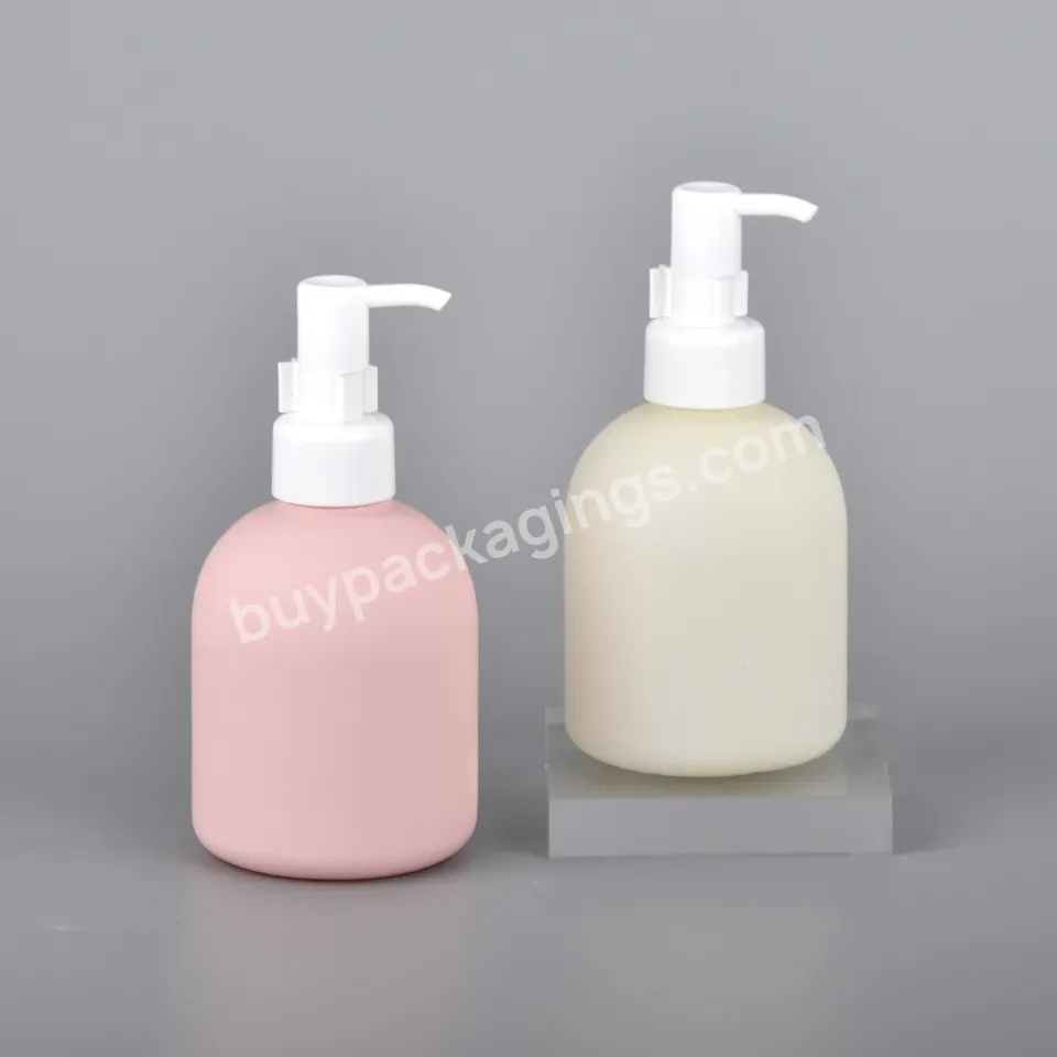 250ml Round Empty Hdpe Plastic Hair Shampoo Cream Care Conditioner Packaging Lotion Pump Bottle