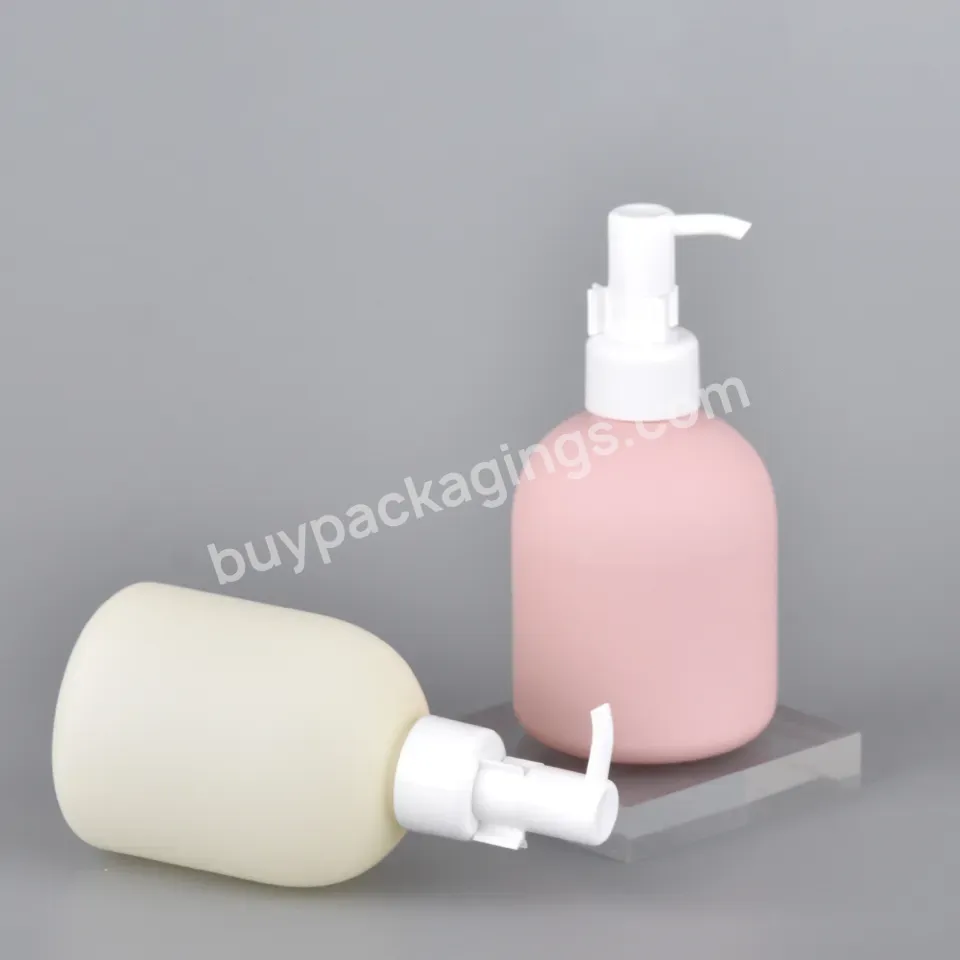 250ml Round Empty Hdpe Plastic Hair Shampoo Cream Care Conditioner Packaging Lotion Pump Bottle