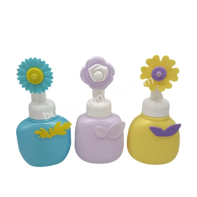 250ml Soft Touch Pet Bottle With Flower Shape Foam Pump