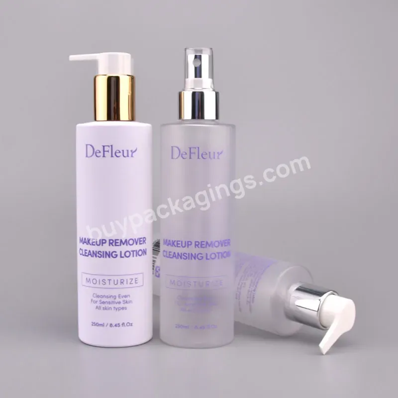 250ml White Frosted Matte Empty Lotion Bottle With Silver Pump Shower Gel Shampoo Bottle Body Lotion Packaging