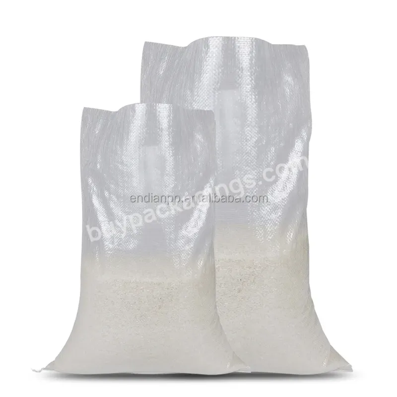 25kg 50kg Food Grade Virgin Transparent Pp Woven Bags For Rice Grain Sugar Wheat Flour Starch Sacks