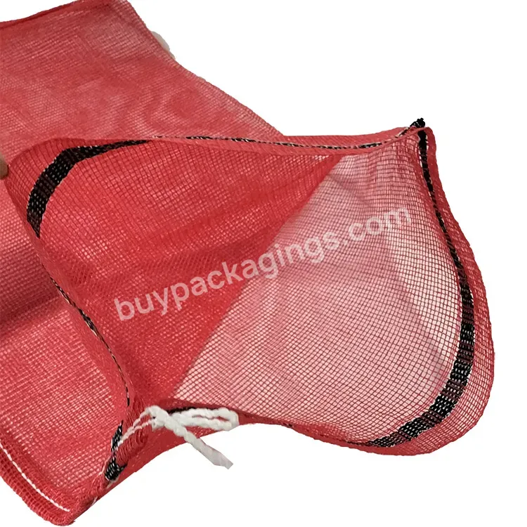 25kg 50kg Garlic Drawstring Virgin Material Mesh Net Bags Garlic For Packing Onion Potato