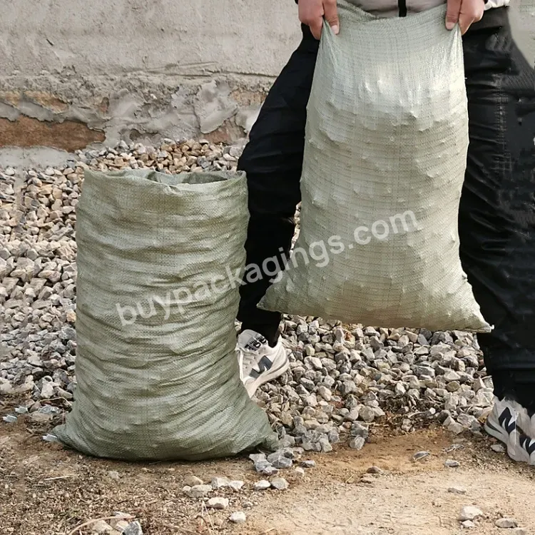 25kg 50kg Grey Green Pp Woven Bag Wheat Flour Pp Woven Bag Corn Packing Plastic Bag