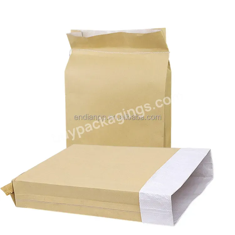 25kg 50kg Kraft Paper Bags With Pp Woven For Cement Sacks