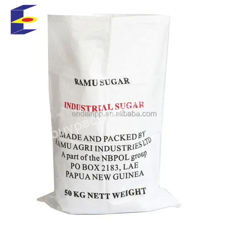 25kg 50kg Laminated Polypropylene Pp Plastic Sacks Woven Bag For Rice Sugar Flour Feed Package