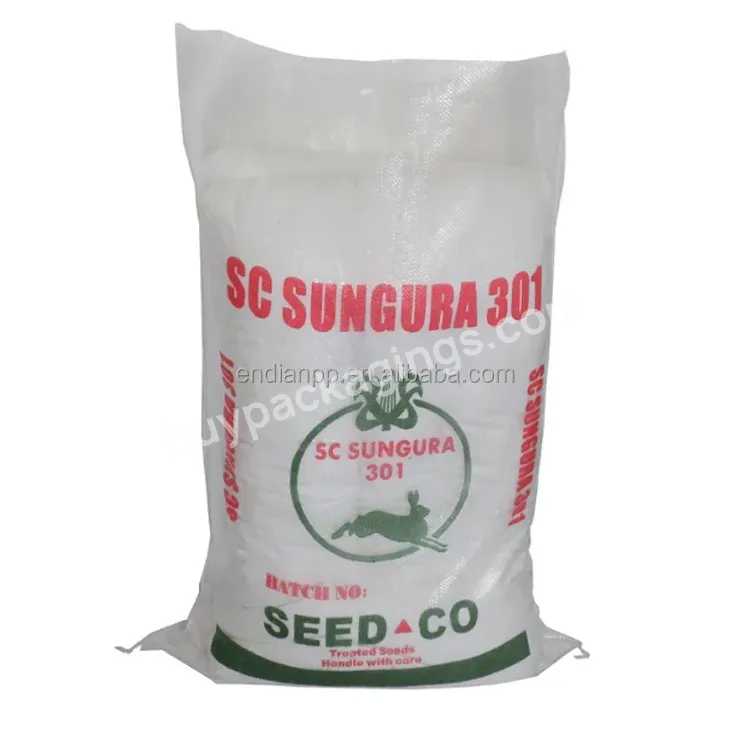 25kg 50kg Virgin Polypropylene Packaging Grain Millet Rice Flour Transparent Pp Woven Bag