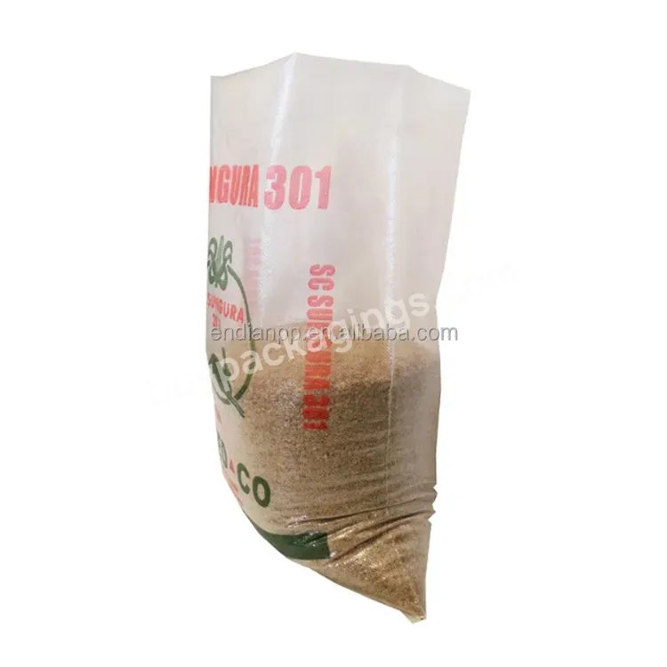 25kg 50kg Virgin Polypropylene Packaging Grain Millet Rice Flour Transparent Pp Woven Bag