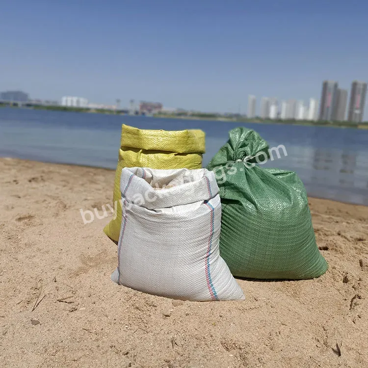 25kg 50kg White Polypropylene Woven Sand Flood Control Bag Empty Pp Sand Sacks