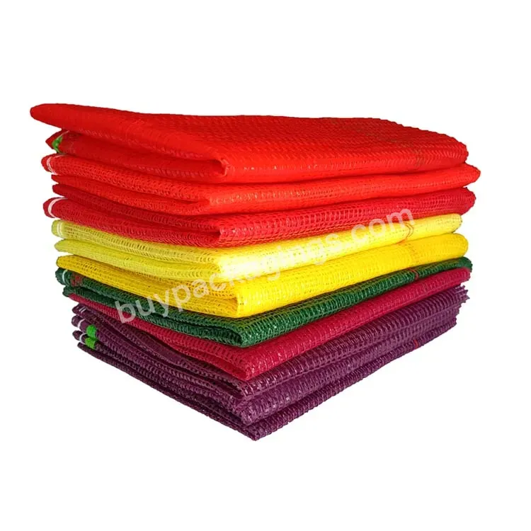 25kg Red Pp Leno Mesh Bag For Packing Vegetables Sea Food Potato Onions Bags